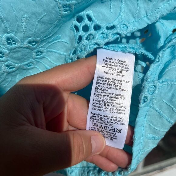 J Crew Eyelet Popover Top NWT - Picture 10 of 14